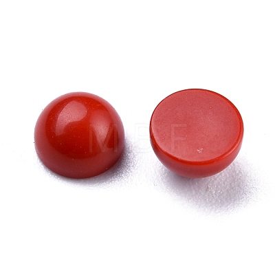 Synthetic Coral Cabochons G-P393-R65-4MM-1