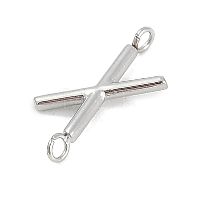 304 Stainless Steel Letter Connector Charms LS-STAS-M108-01P-24-1