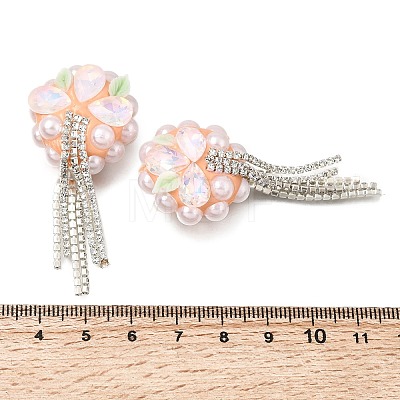 Handmade Polymer Clay Rhinestone Beads CLAY-Z006-02D-1