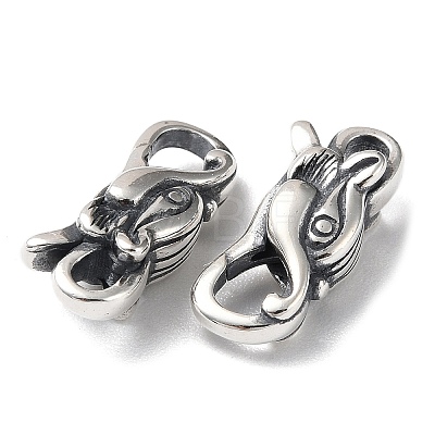 925 Thailand Sterling Silver Lobster Claw Clasps STER-D003-37AS-1