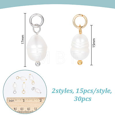 Natural Cultured Freshwater Pearl Pendants PALLOY-GA00036-1