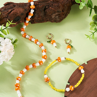 1Strand Handmade Lampwork Beads Strands LAMP-TA0001-84E-1