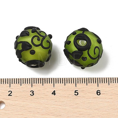 Handmade Lampwork Beads LAMP-R001-01G-1