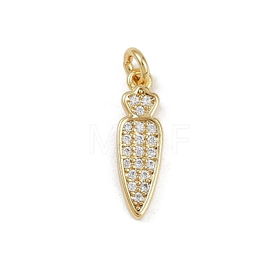 Brass Micro Pave Cubic Zirconia Charms LS-KK-H077-02G-06-1