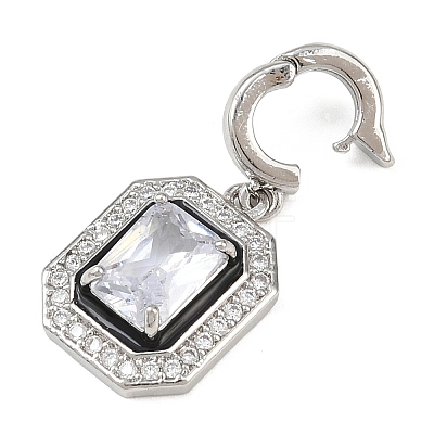 Brass Micro Pave Cubic Zirconia Pendants LS-KK-K413-08P-1