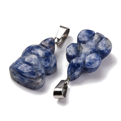 Natural Blue Spot Jasper Pendants G-B127-06P-10-1