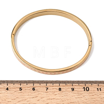 304 Stainless Steel Enamel Bangles BJEW-D408-32G-1