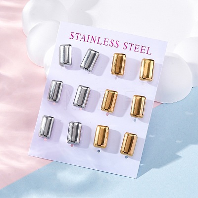 304 Stainless Steel Stud Earrings EJEW-C099-21GP-1