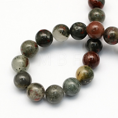 Natural African Bloodstone Beads Strands G-S184-4mm-1