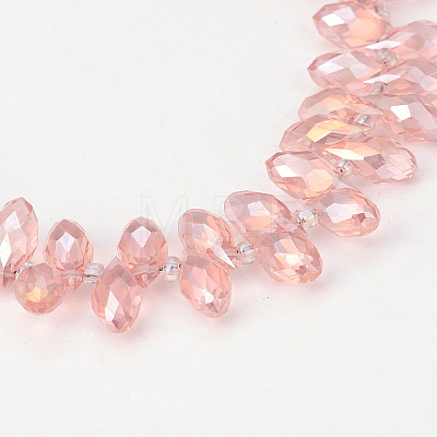 Electroplate Glass Beads Strands EGLA-J068-AB04-1