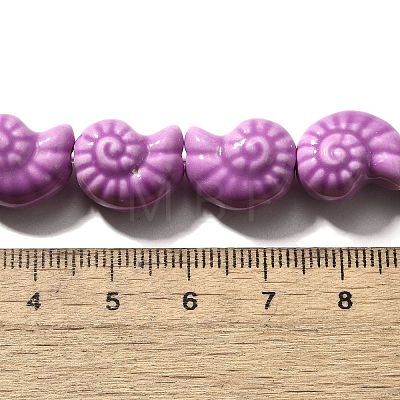 Glazed Porcelain Beads Strands X-PORC-I028-02F-1