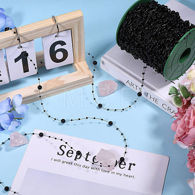 Plastic Imitation Pearl Beaded Chains KY-WH0051-25A-1