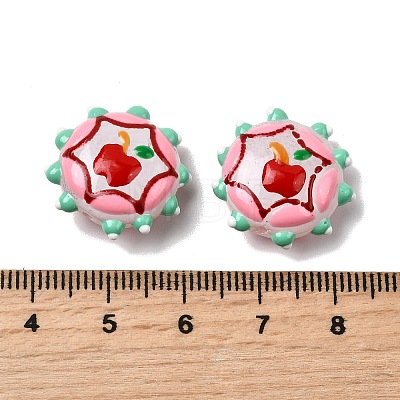 Baking Paint Glass Enamel Beads LAMP-K039-34B-1