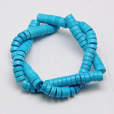 Synthetic Turquoise Beads Strands X-TURQ-G110-6x3mm-06-1