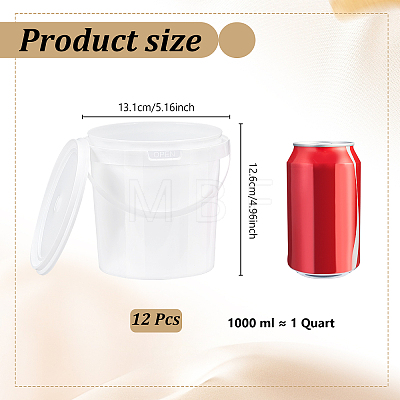 12Pcs Plastic Storage Bucket AJEW-TW0001-22A-1