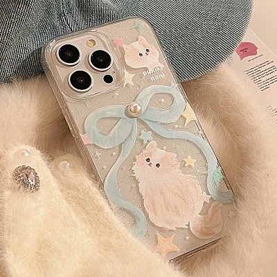 Cute Cartoon Cat TPU Plastic Mobile Phone Cover PW-WGF333E-01-1