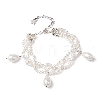 Shell Pearl Beads Bracelets BJEW-JB10694-1