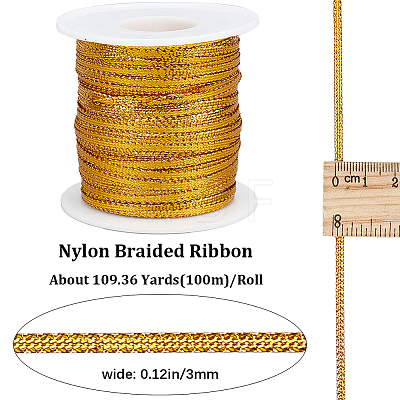 Gorgecraft 100M Nylon Braided Ribbon OCOR-GF003-05A-1