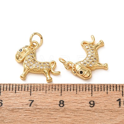 Brass Micro Pave Black Cubic Zirconia Pendants CU-E003-18G-16-1