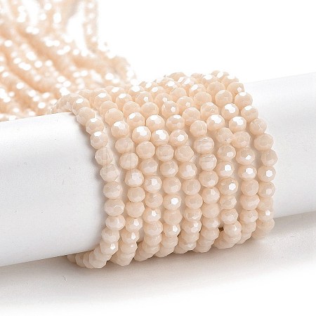 Electroplate Opaque Glass Beads Strands EGLA-A035-P3mm-A05-1