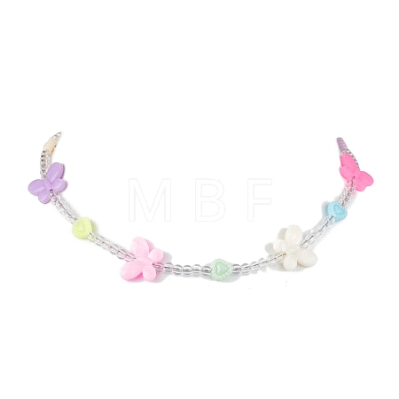 Acrylic Beaded Kids Necklaces NJEW-JN04707-01-1