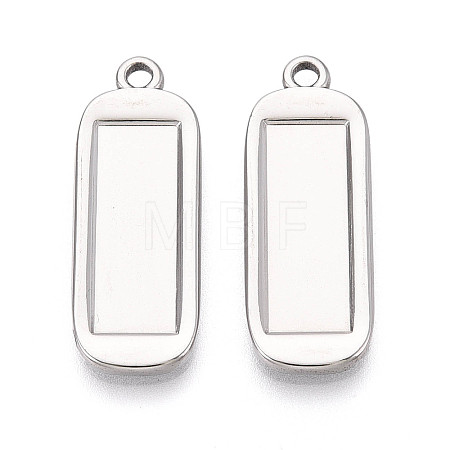 304 Stainless Steel Pendant Cabochon Settings STAS-N108-64P-1
