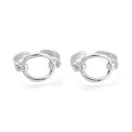 Brass Cuff Rings RJEW-F103-01-P-1
