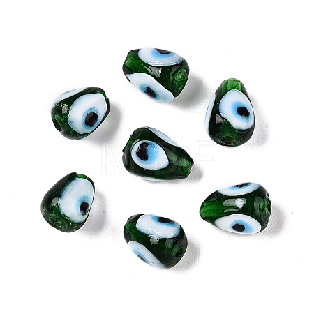 Handmade Evil Eye Lampwork Beads LAMP-T021-16A-1