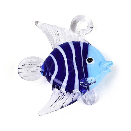 Handmade Lampwork Pendants LAMP-T025-02B-1