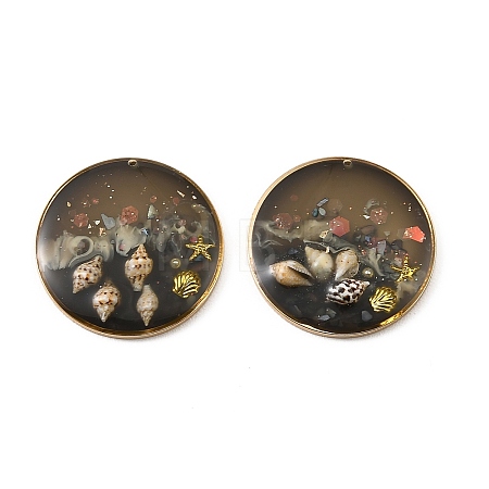 Brass & Resin Pendants KK-H276-01KCG-03-1