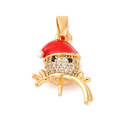 Brass Micro Pave Cubic Zirconia Pendan Bails X-KK-C076-26G-1