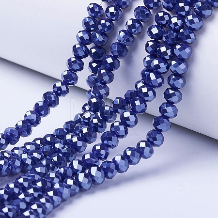 Electroplate Glass Beads Strands EGLA-A034-P2mm-A11-1