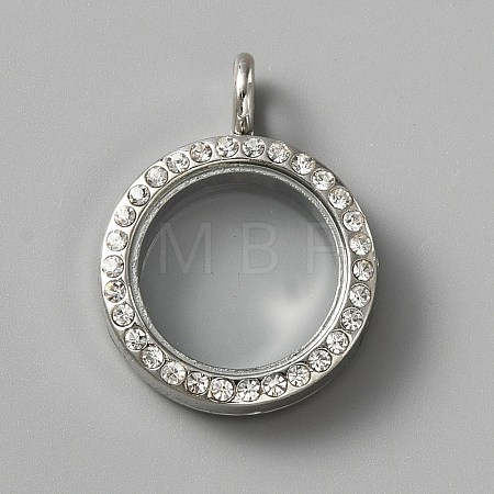 Alloy Crystal Rhinestone Locket Pendants FIND-WH0061-50A-P-1