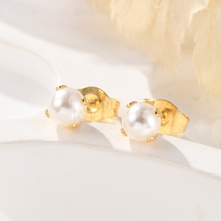 304 Stainless Steel Stud Earrings EJEW-I229-01G-A-1