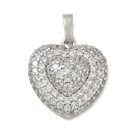Brass Micro Pave Cubic Zirconia Pendants KK-CBA74BF-12P-02A-1