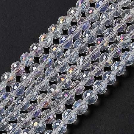 Electroplate Glass Bead Strands EGLA-R040-8mm-15-1