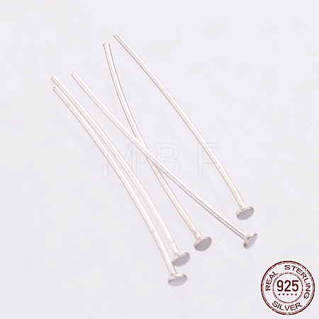 925 Sterling Silver Flat Head Pins STER-K017-35mm-S-03-1