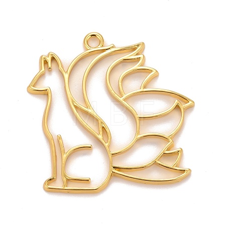 Alloy Open Back Bezel Pendants PALLOY-F280-03G-1