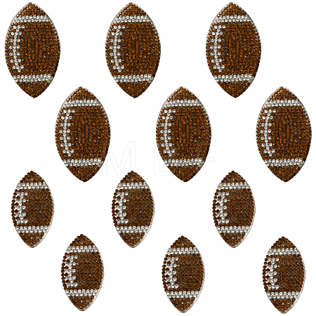 12Pcs 2 Styles Sport Resin Rhinestone Hot Melt Adhesive on the Back DIY-GF0014-26-1