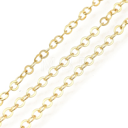 Rack Plating Brass Cable Chains CHC-M001-03G-02-1