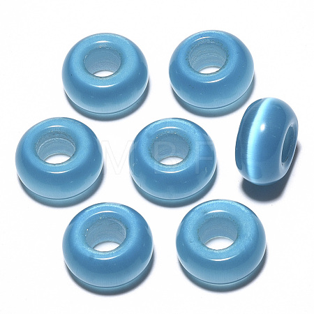 Cat Eye European Beads X-G-S359-071H-1