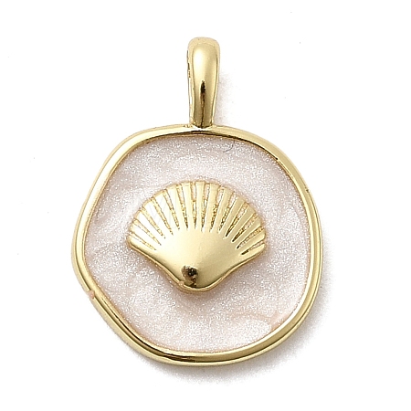 Brass Enamel Pendants KK-P338-08G-04-1