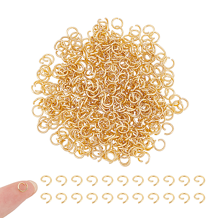500Pcs 304 Stainless Steel Open Jump Rings STAS-UN0058-33-1