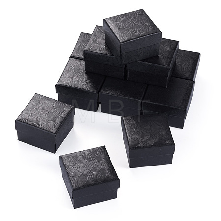 Shell Textured Paper Jewelry Ring Storage Gift Boxes CON-TAC0014-15E-1