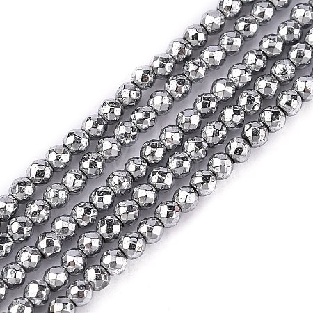 Non-Magnetic Synthetic Hematite Beads Strands G-G093-3mm-1