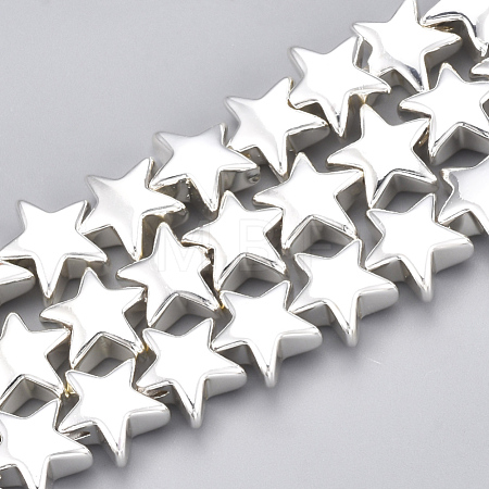 Electroplate Non-magnetic Synthetic Hematite Beads Strands G-T061-182S-1