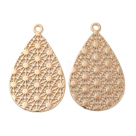 Rack Plating Brass Filigree Pendants KK-Q792-05LG-1