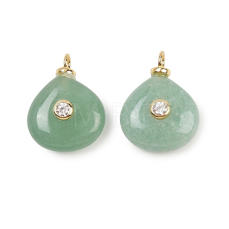 Natural Green Aventurine Pendants KK-B157-42E-06-1