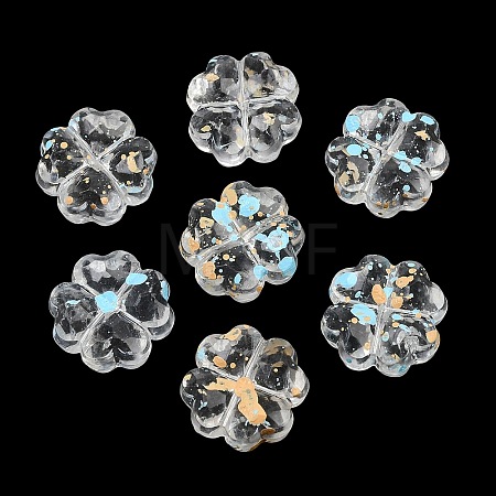 Spray Painted Transparent Acrylic Beads AC-CBAE09B-09-1