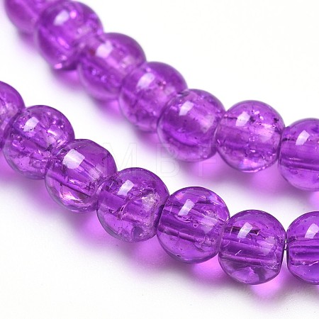 Crackle Glass Beads Strands X-CCG-Q001-4mm-12-1